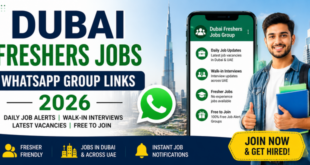 Dubai Freshers Jobs WhatsApp Group Links 2026 – Join Free Job Alert Groups