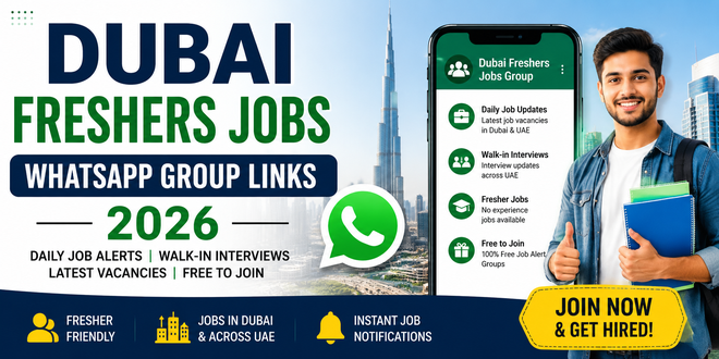 Dubai Freshers Jobs WhatsApp Group Links 2026 – Join Free Job Alert Groups